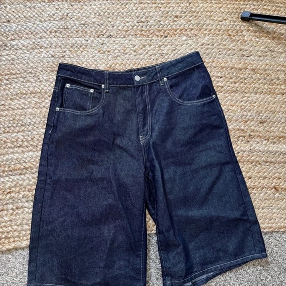 Fashion Nova Men's Black Denim Jean Shorts